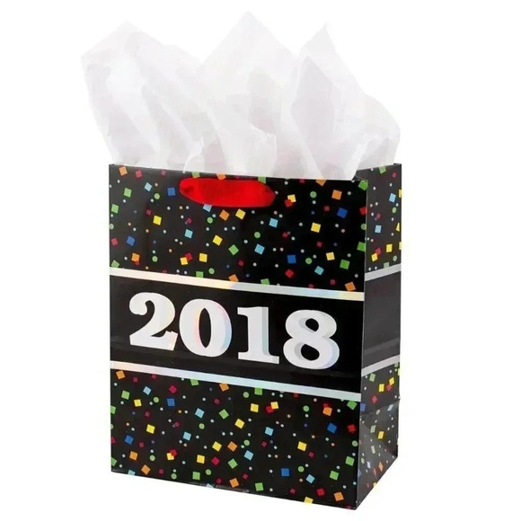 Hallmark Graduation 13" Large Gift Bag With Tissue Paper (Class of 2018) - Picture 1 of 1
